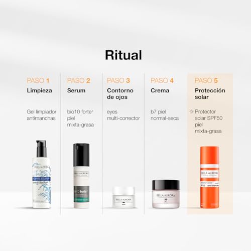 Detalle de Bella Aurora Protector Solar Facial Antimanchas SPF 50+ para Piel Mixta y Grasa