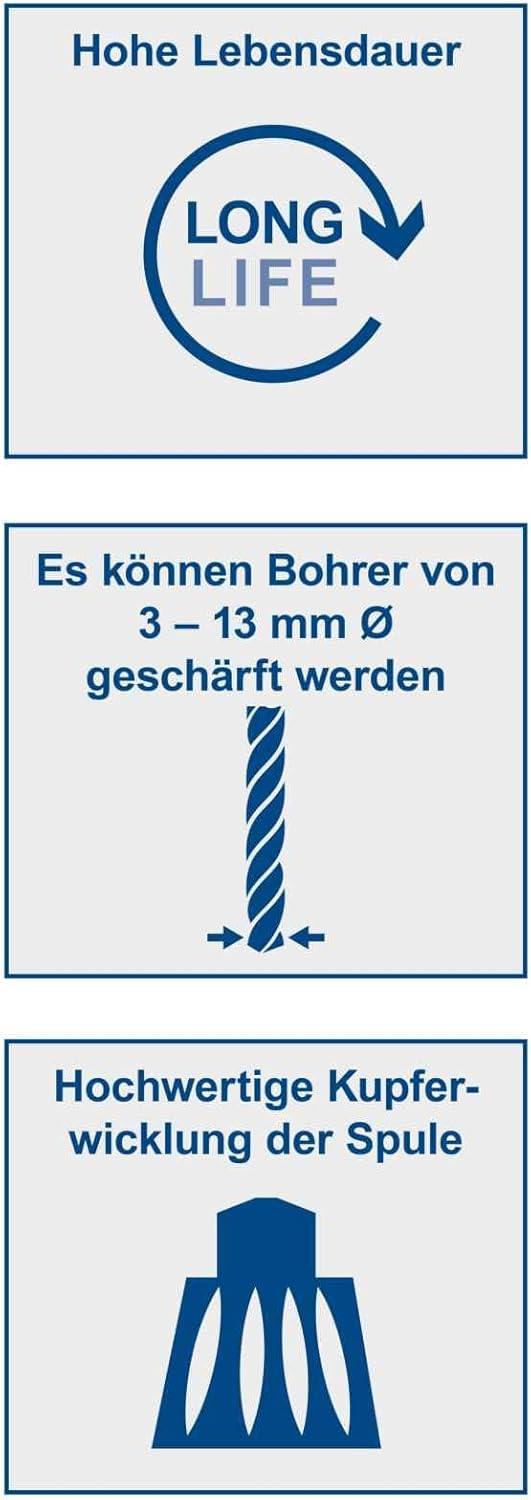 Thumbnail 5 de Scheppach DBS800: Bohrerschleifer per punte 118° (3–13 mm) per HSS/CRV