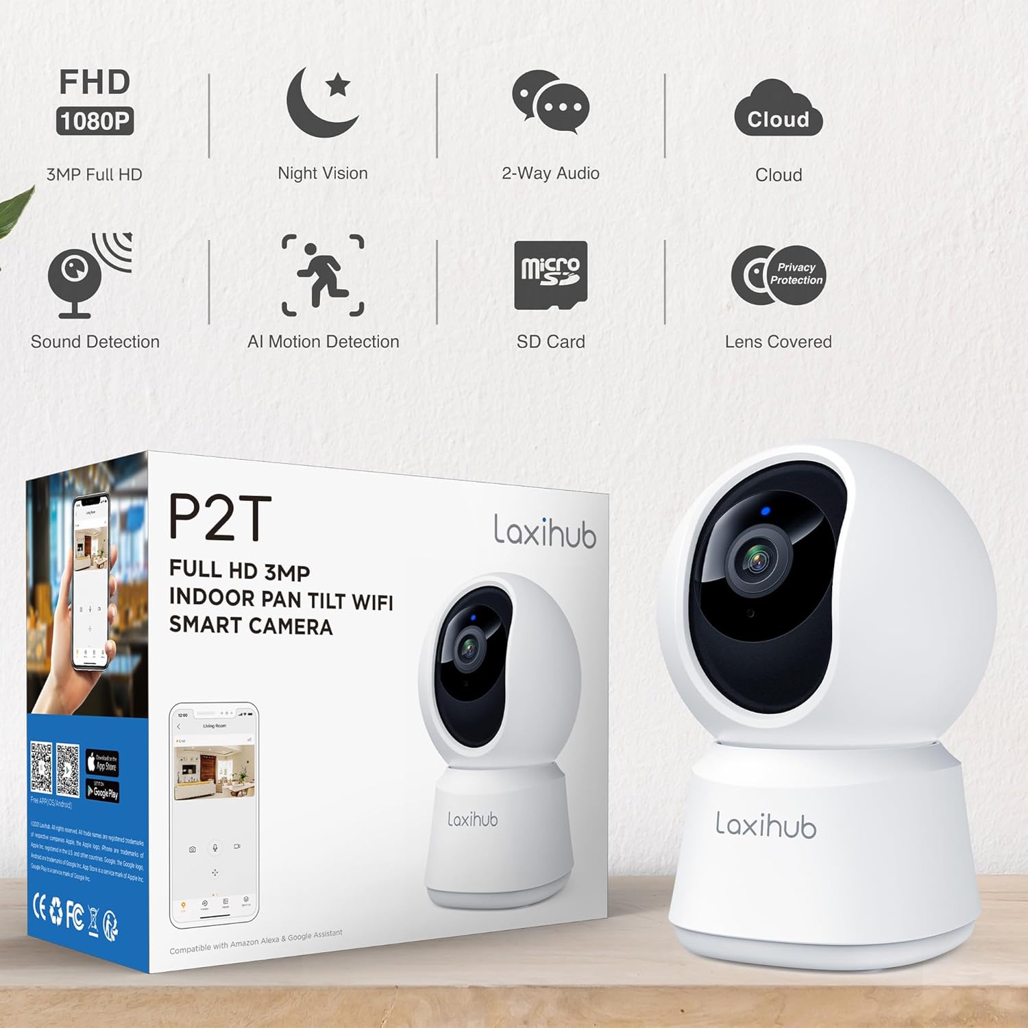 Thumbnail 1 de 2K Wi-Fi Indoor Pet Camera 256GB