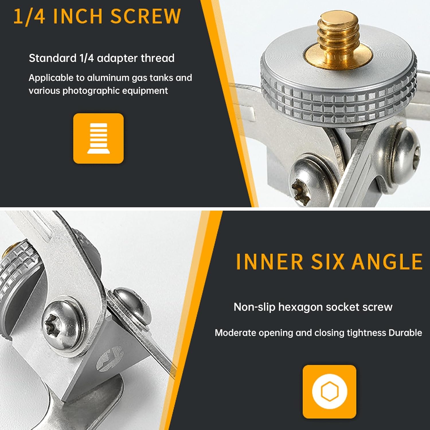 Thumbnail 3 de Campingmoon Outdoor Stabilisator für nachfüllbare Gastanks – faltbarer Edelstahl/Aluminium-Kameraständer (1/4)