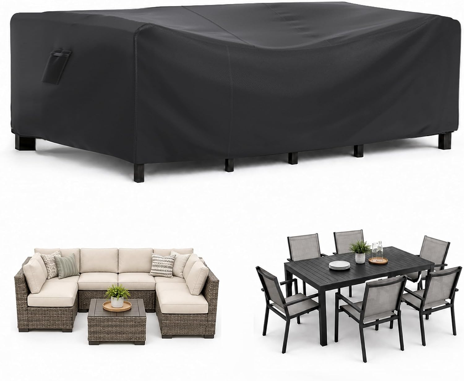 Detalle de BROSYDA BSD-059 Outdoor Patio Furniture Cover, 108"L × 82"W × 28"H