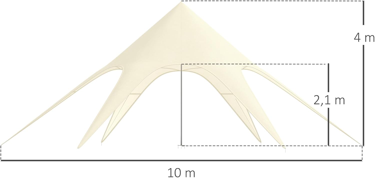 Detalle de Tente de jardin Outsunny 10 x 10 m