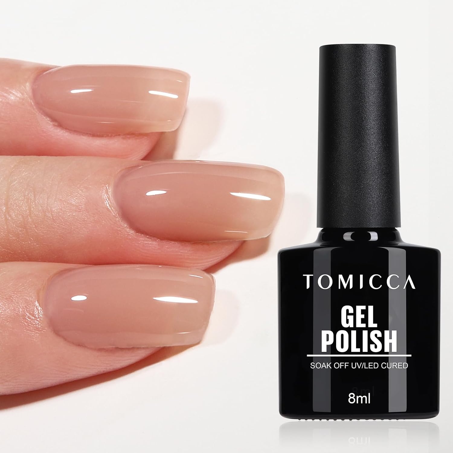 Thumbnail 6 de TOMICCA UV-Nagellack in Nude-Farben (8 ml) als Gel-Lacquer für UV/LED – Soak-off Maniküre