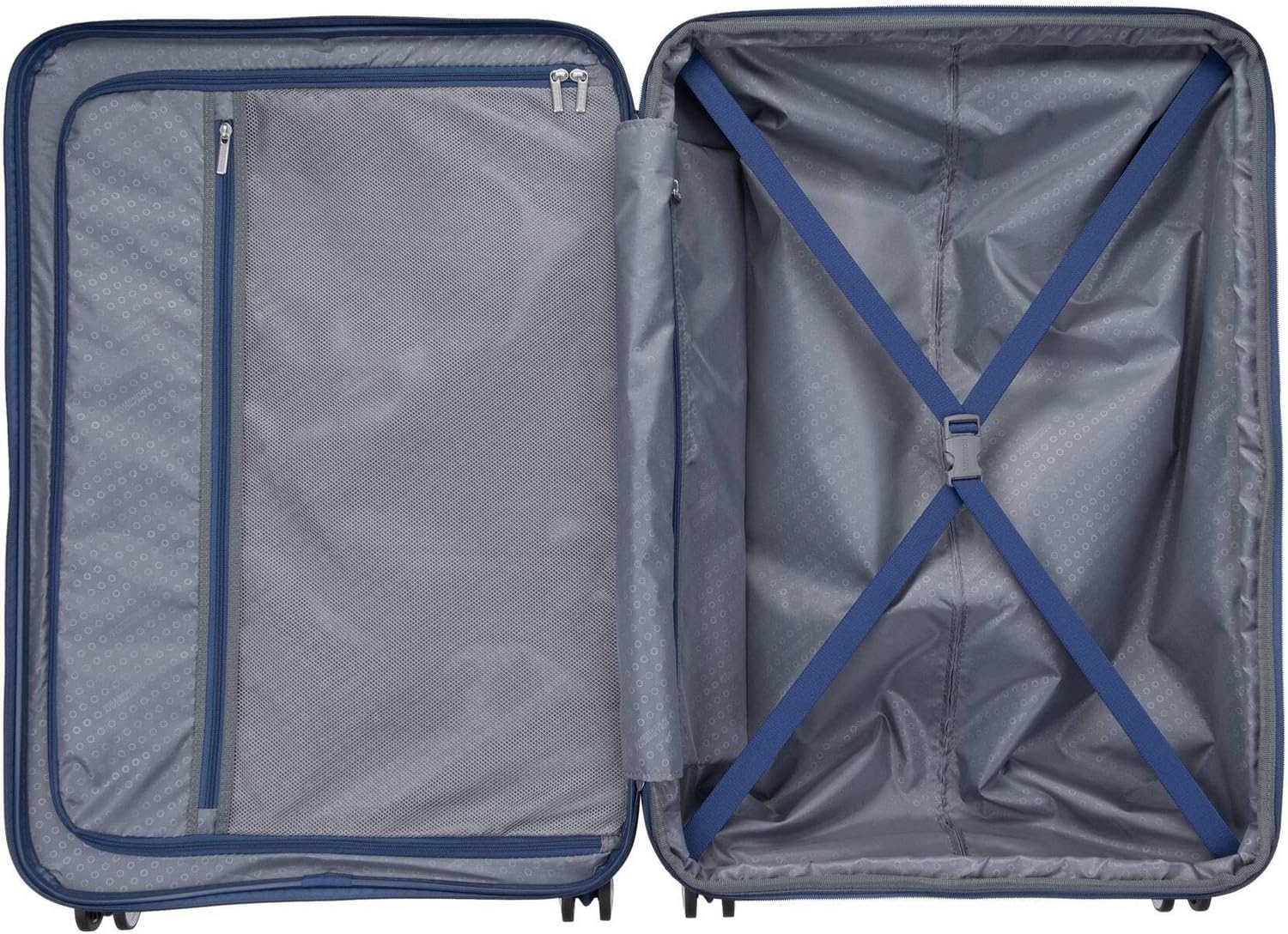 Detalle de American Tourister Soundbox Trolley L espandibile 77 cm, TSA 97/110 L in Midnight Navy