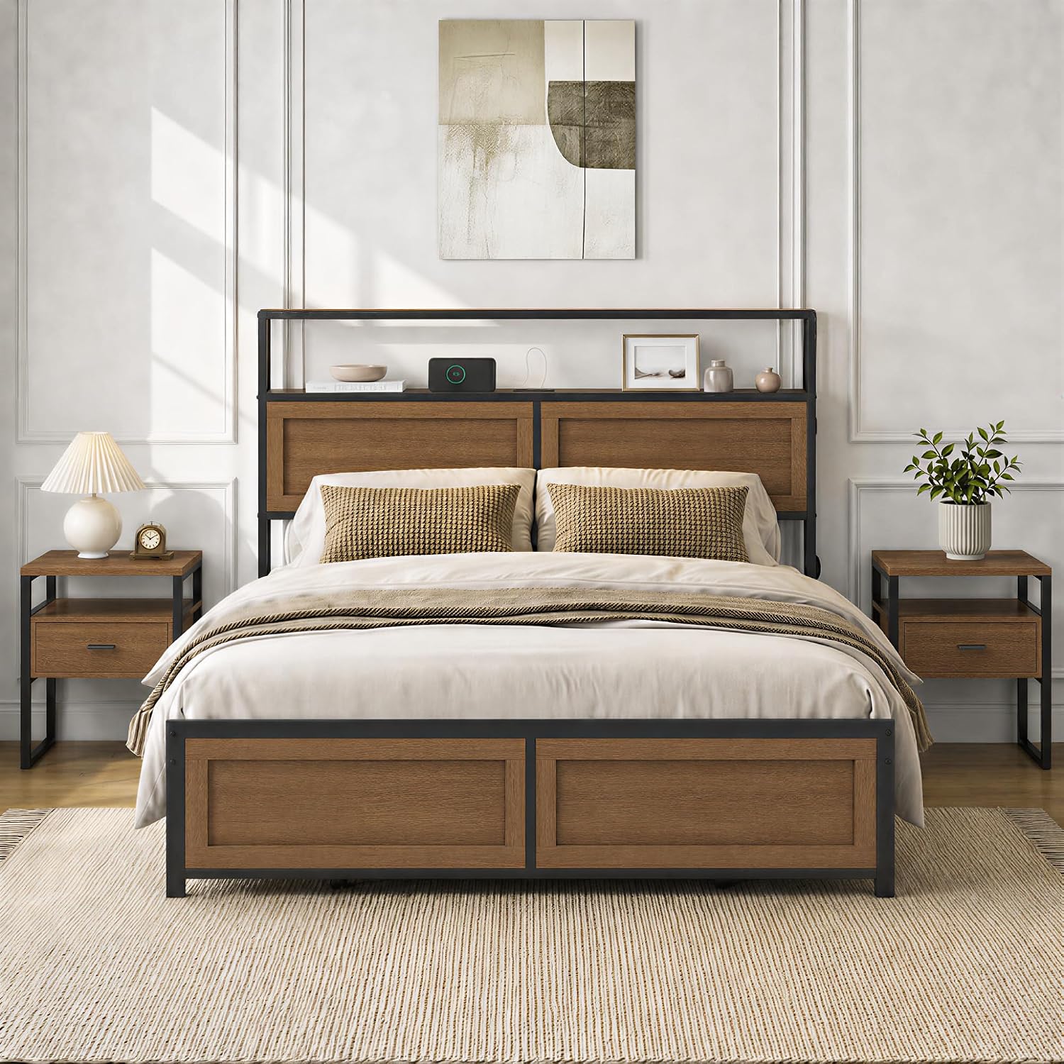Detalle 2 de KISLOT Nightstand Set in Walnut