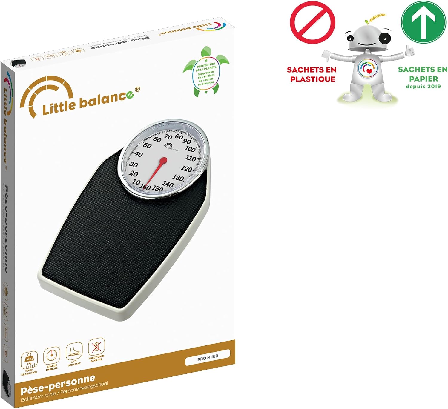Thumbnail 5 de LITTLE BALANCE Pro M160 : pèse-personne mécanique 160 kg, écran mécanique semi médical