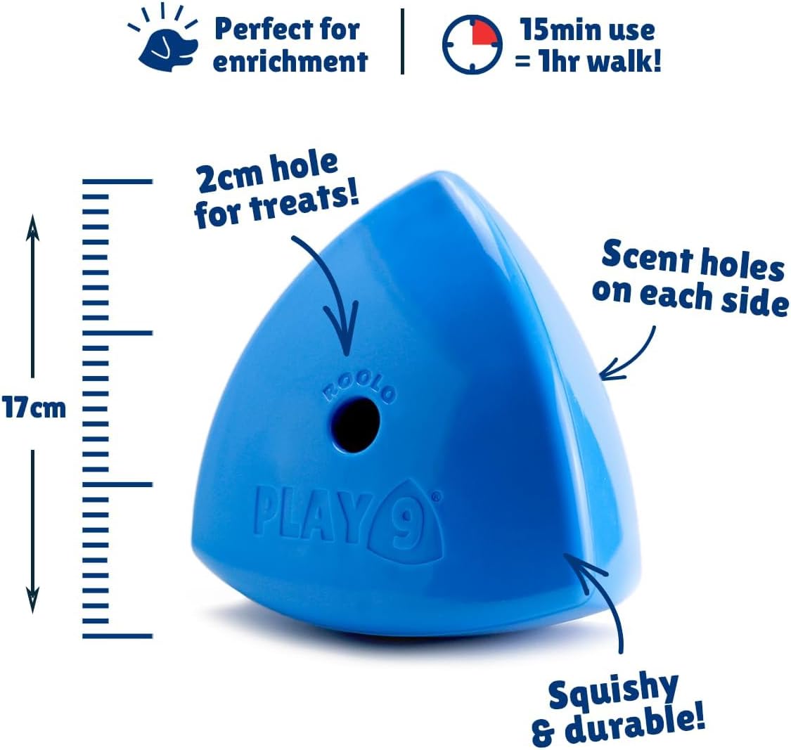 Detalle de PLAY9 Roolo Dog Treat Dispenser Toy slow feeder for all sizes