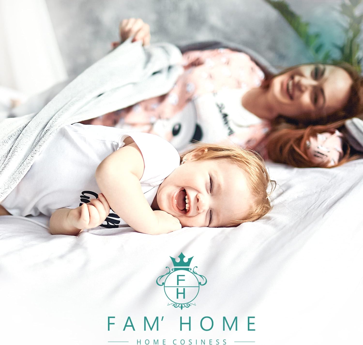 Detalle de FAM' Home Baby Cheeky Fox Bettdecke & Kissen-Set 90x120 cm + 40x60 cm – OEKO-TEX, antiallergisch