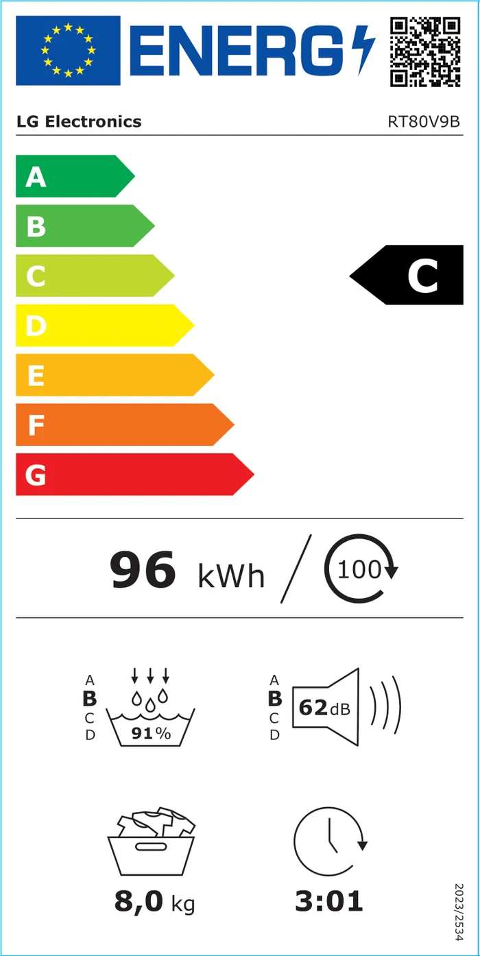 Thumbnail 14 de LG RT80V9B Wärmepumpentrockner – energiesparend und allergenarm mit SmartThinQ