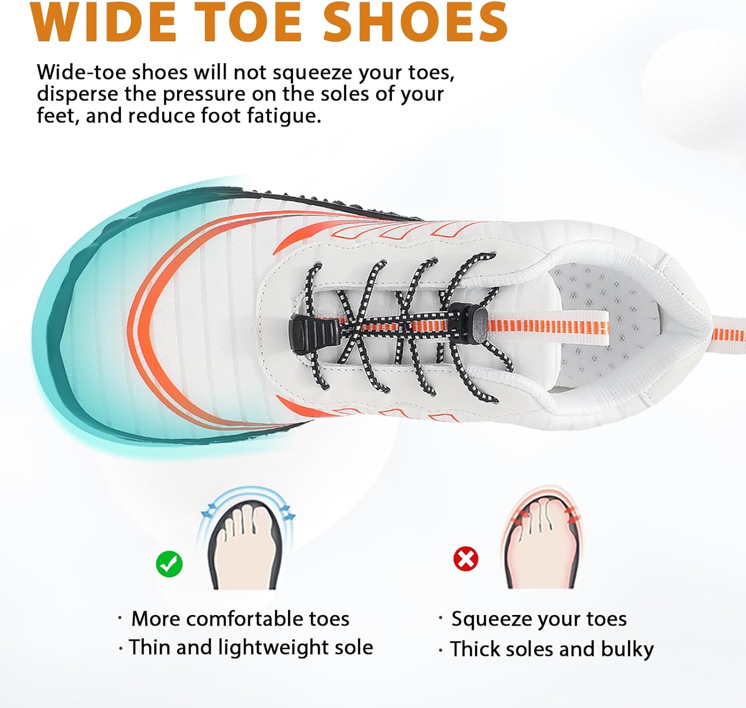 Detalle de ZDQ Barefoot Shoes Scarpe minimaliste punta larga uomo donna