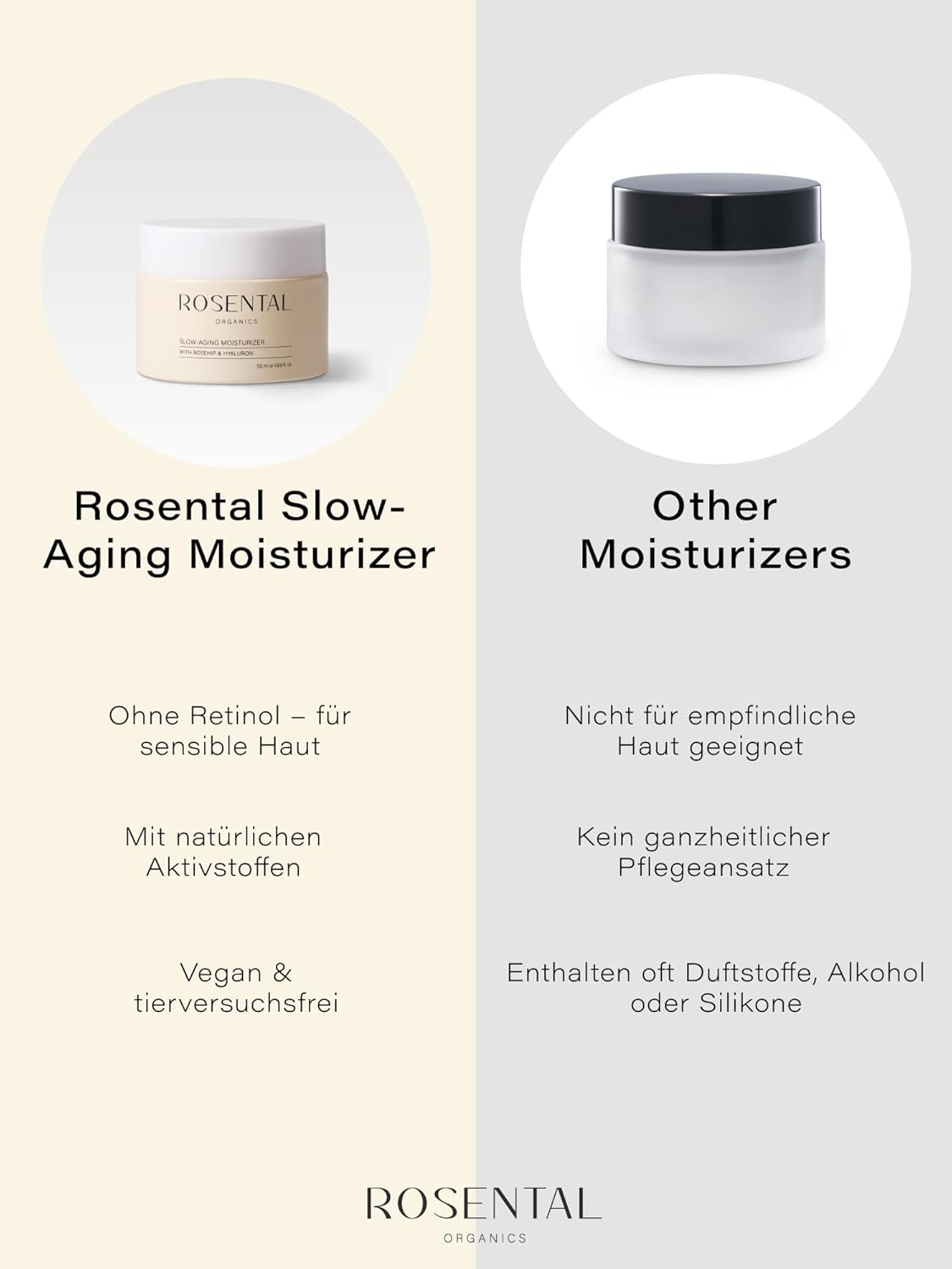 Thumbnail 5 de Rosental Organics Slow Aging Moisturizer (50 ml) – Anti-Aging Feuchtigkeitscreme mit Hyaluronsäure & Rosenwasser