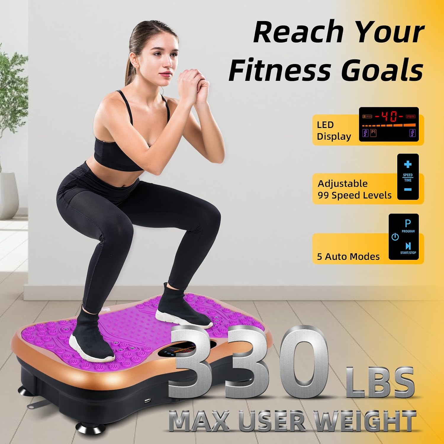 Detalle 1 de EVOLAND Vibration Plate Exercise Machine 99-speed