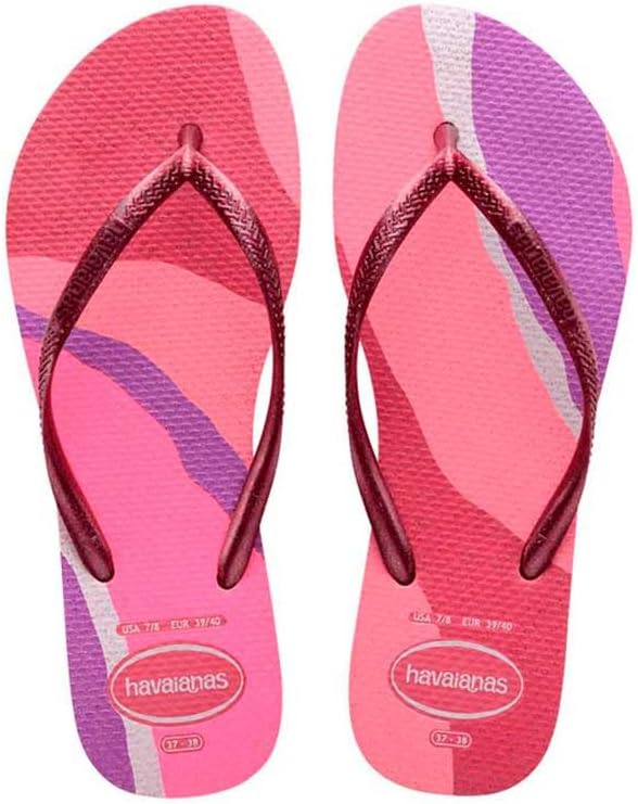 Detalle de Havaianas Slim Palette Glow pour femme – tongs confort en caoutchouc antidérapant