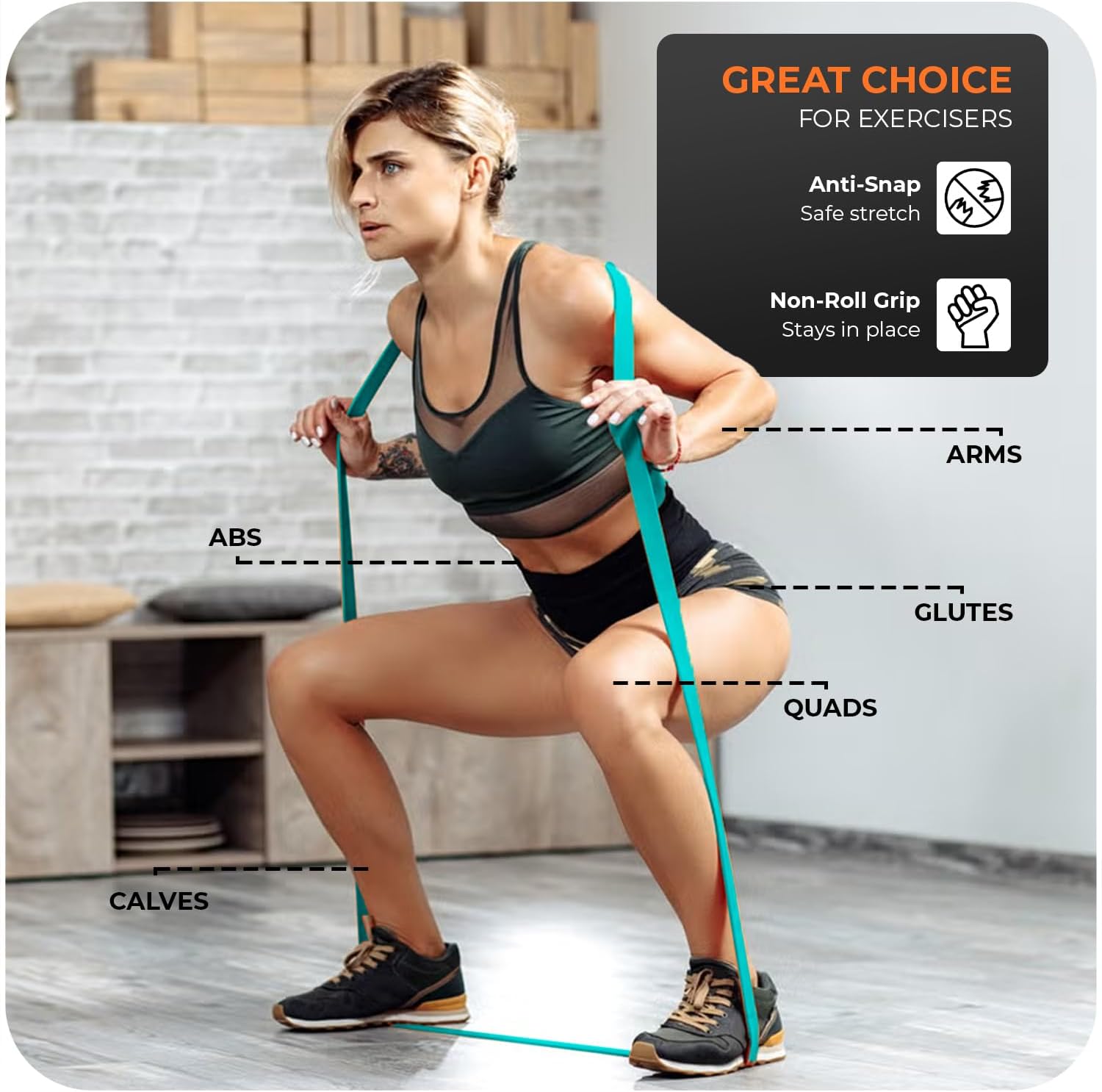 Thumbnail 4 de Active 100 Resistance Bands: Set of 5 Levels for Home Workouts