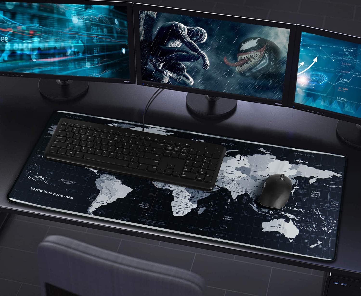 Thumbnail 6 de Hsmienk AB-019 Extended Gaming Mouse Pad, Map Design, Spill-Resistant Surface