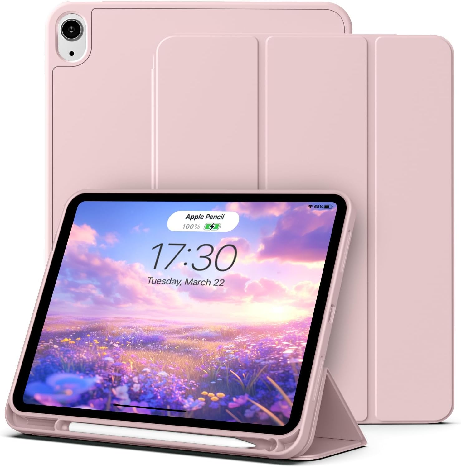 Detalle de aoub Case for iPad 11th Generation 2025 (A16) / 10th Generation 2022: Protective TPU Case with Pencil Holder