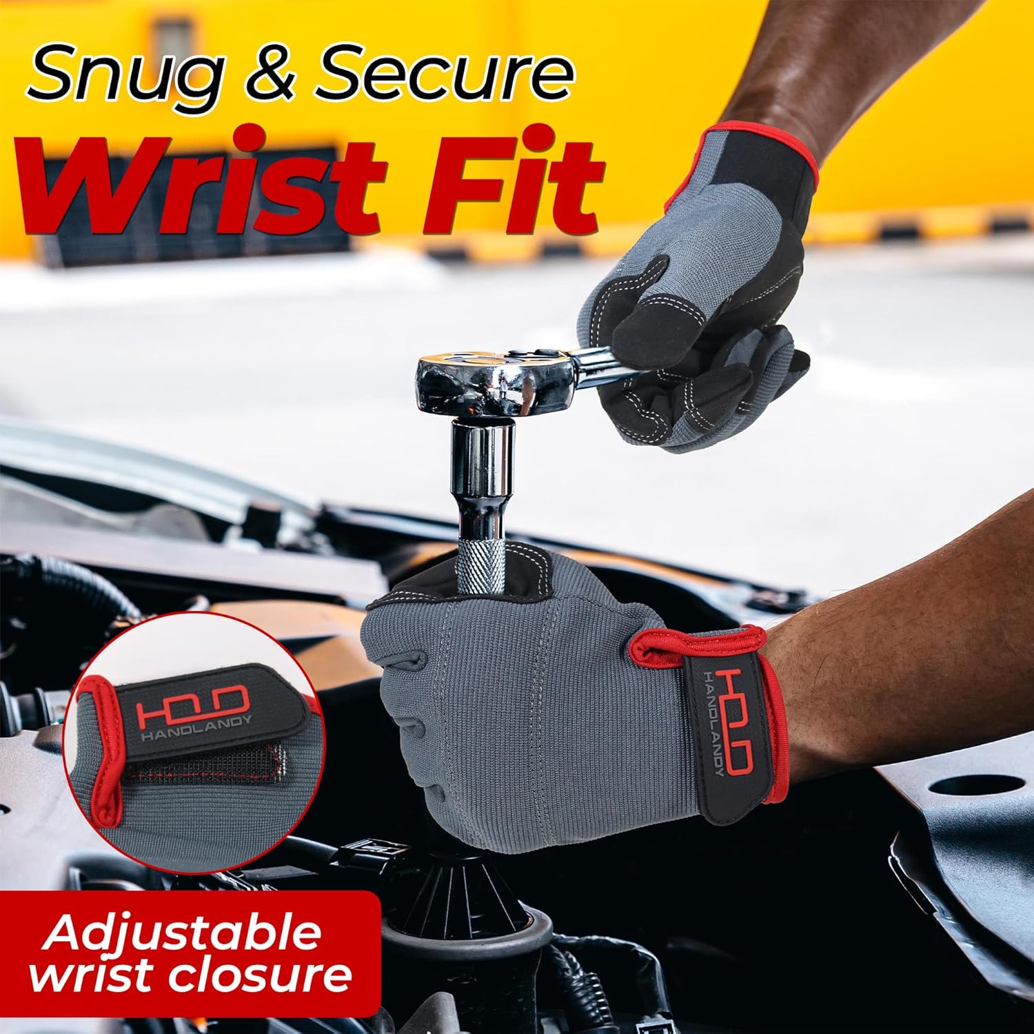 Detalle de HANDLANDY Work Gloves for Men & Women with Touch Screen Utility Design