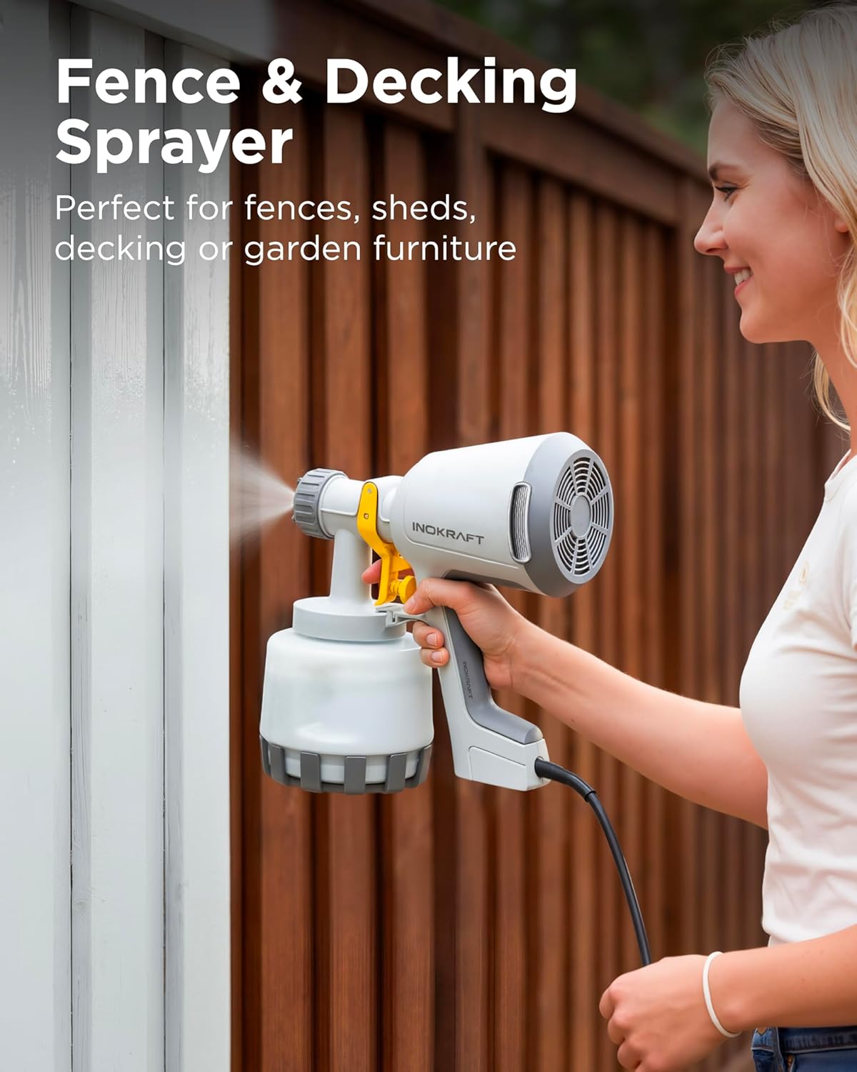 Thumbnail 1 de InoKraft Electric Paint Sprayer 1200ml (600W) with 3 Nozzles & 3 Spray Patterns