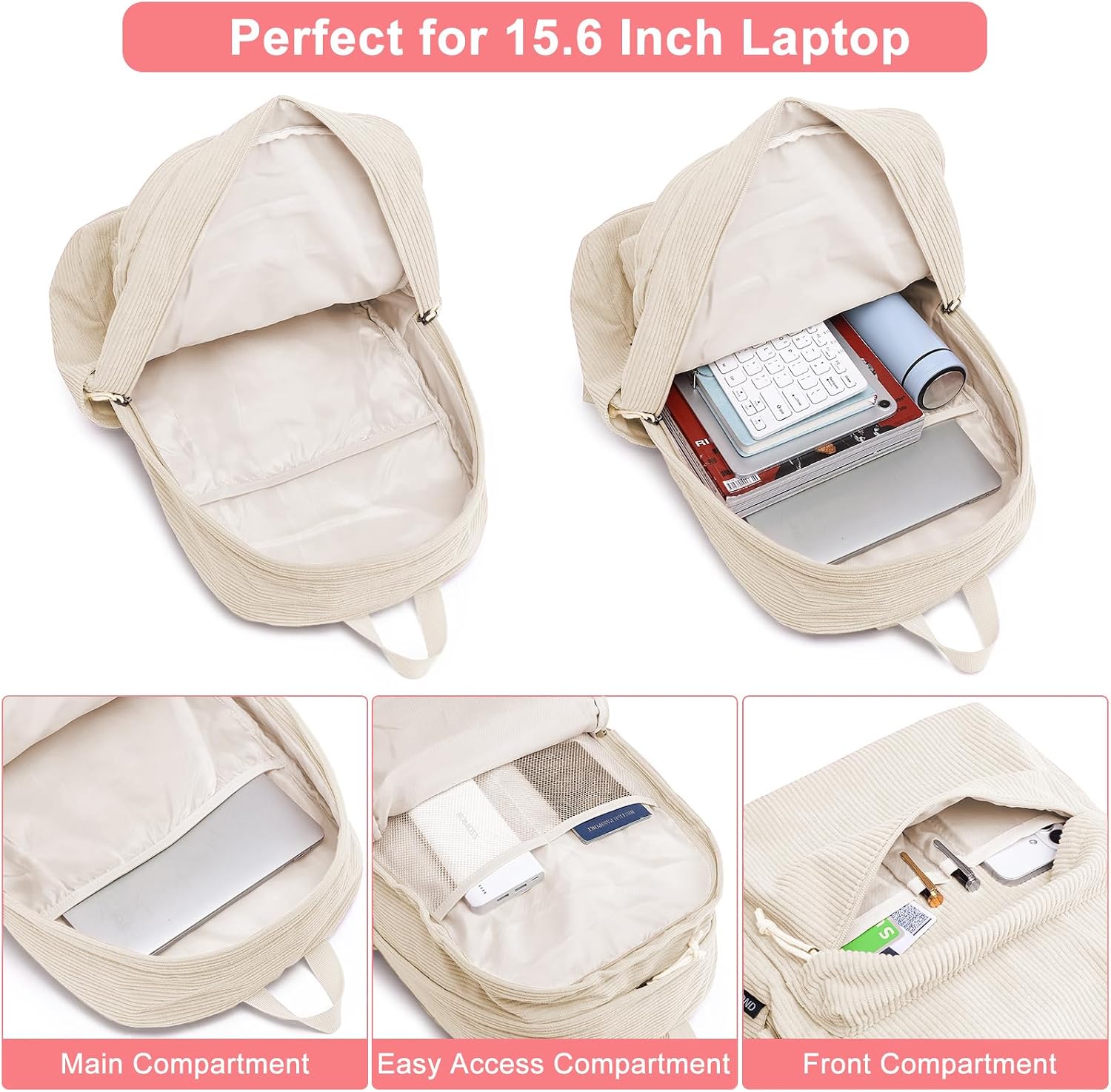 Detalle 2 de ZUBOND Corduroy Backpack