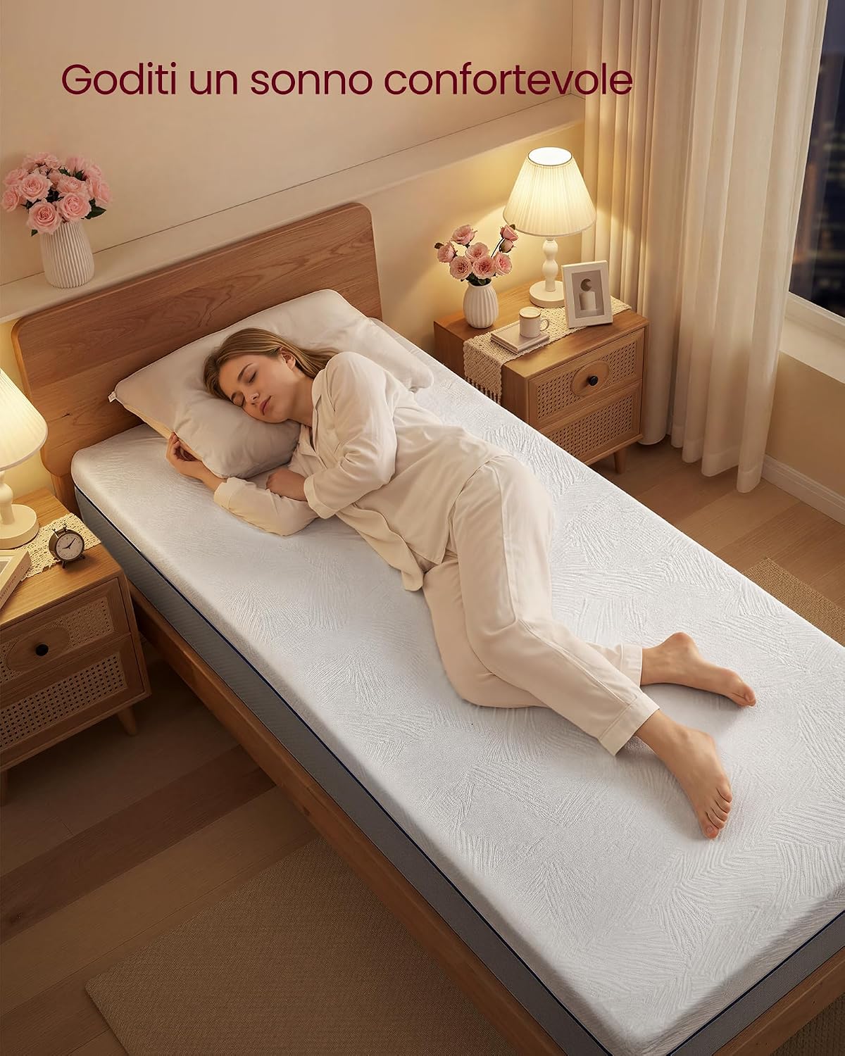 Thumbnail 6 de VASAGLE Materasso singolo 80 x 190 cm RMZ203QZ01 – Memory Foam con Gel, 7 Zone, 20 cm di Spessore, fodera lavabile