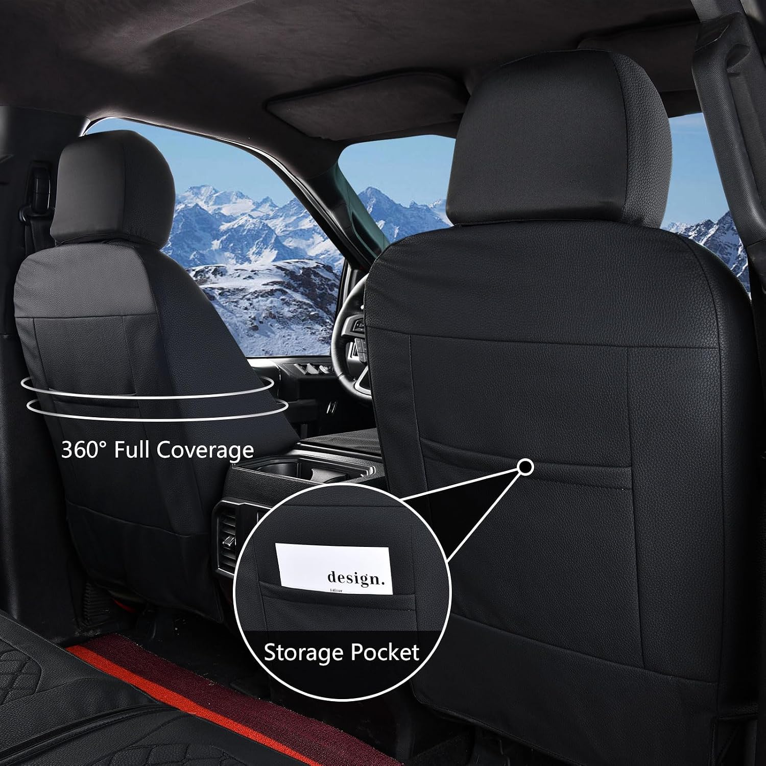 Detalle 2 de Truckiipa Front Seat Covers Faux Leather