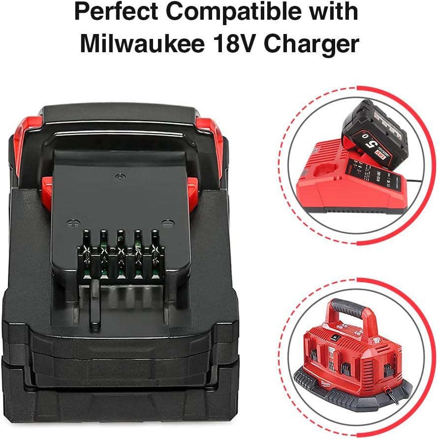 Detalle 2 de Powarobor 18V 5000mAh Batería compatible M18