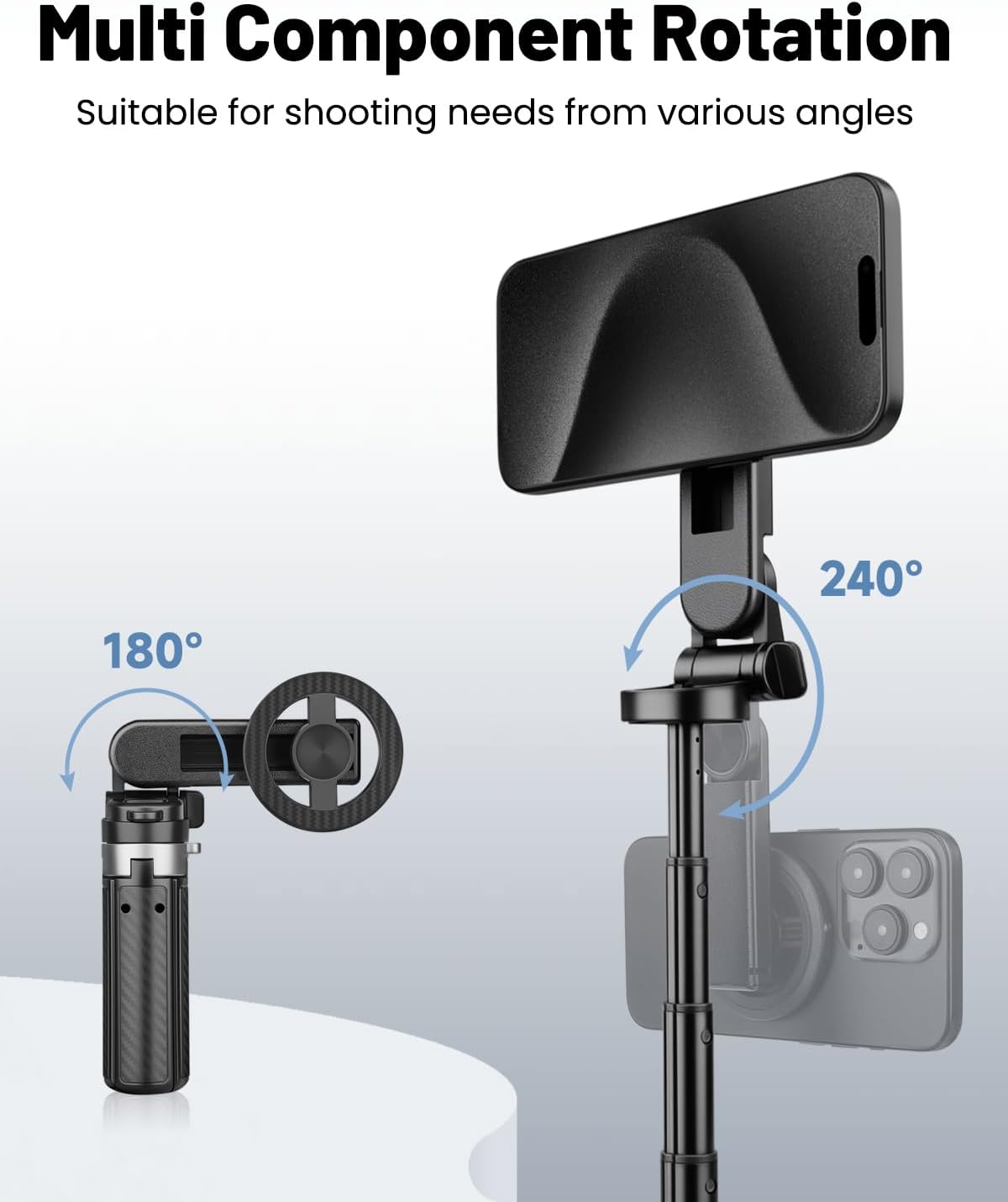 Thumbnail 3 de Victiv Magnetic Selfie Stick for iPhone (Mini Portable 4-in-1) with Magsafe Tripod & Remote