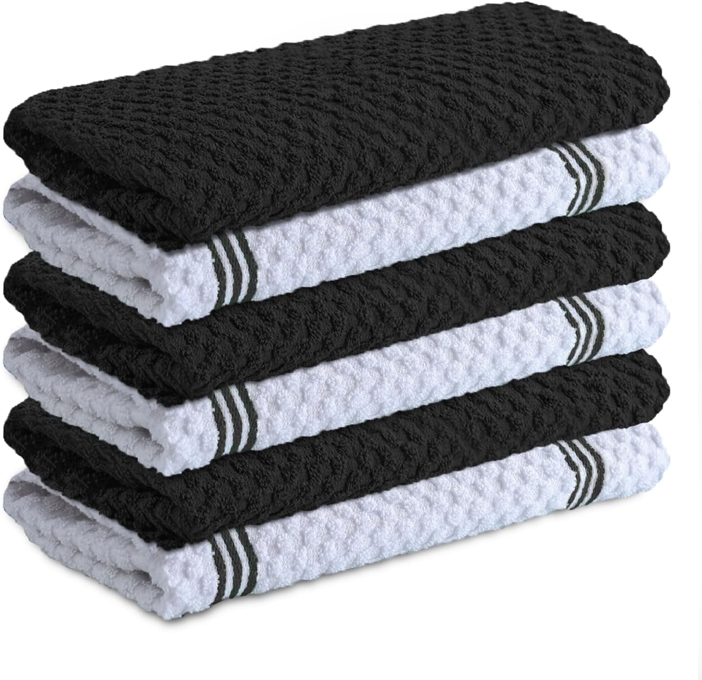 Detalle de Infinitee Xclusives Cotton Kitchen Towels, 6-Pack