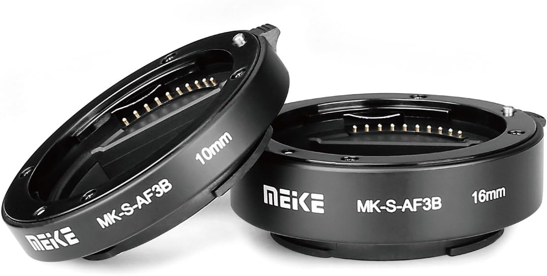Detalle de Meike MK-S-AF3B Macro-Verlängerungsrohr für Sony E-Mount mit AF-Unterstützung (10mm + 16mm)
