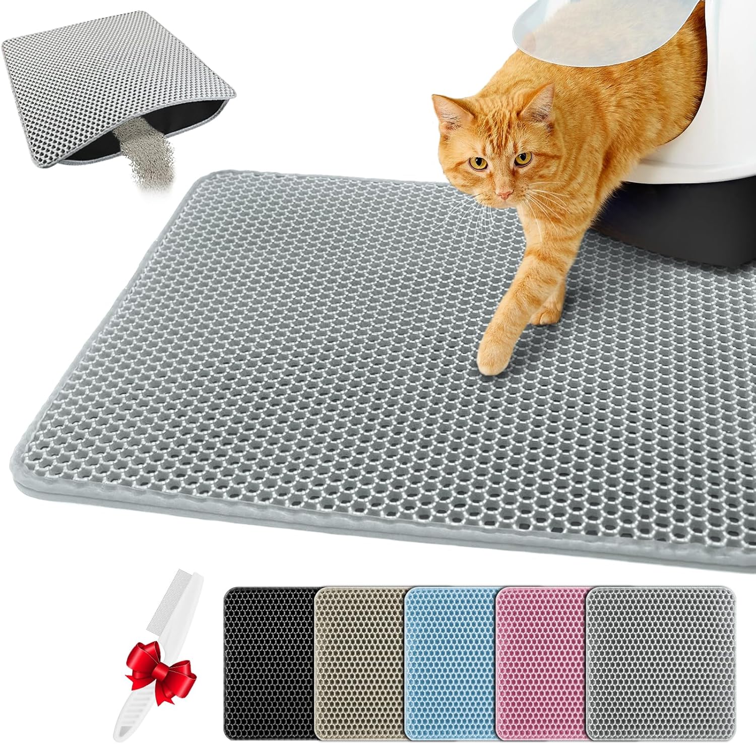 Blissstorm Katzenstreumatte Matte 30x30 cm mit Doppelschicht EVA