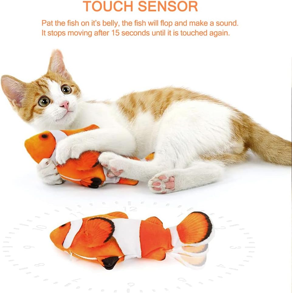 Thumbnail 2 de Nepfaivy Floppy Fish Cat Toy (11") – USB-rechargeable interactive catnip fish for indoor play