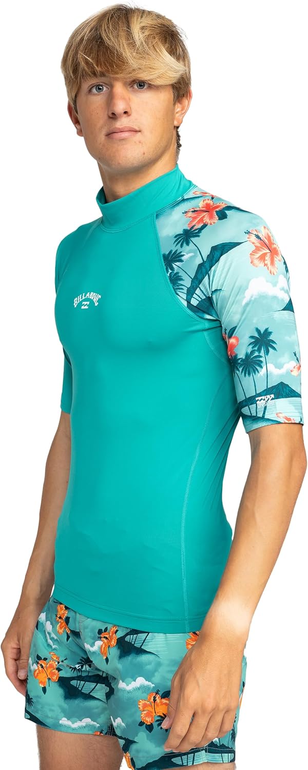 Thumbnail 1 de Billabong Contrast Allover SS Rashguard Uomo – Pacco da 1