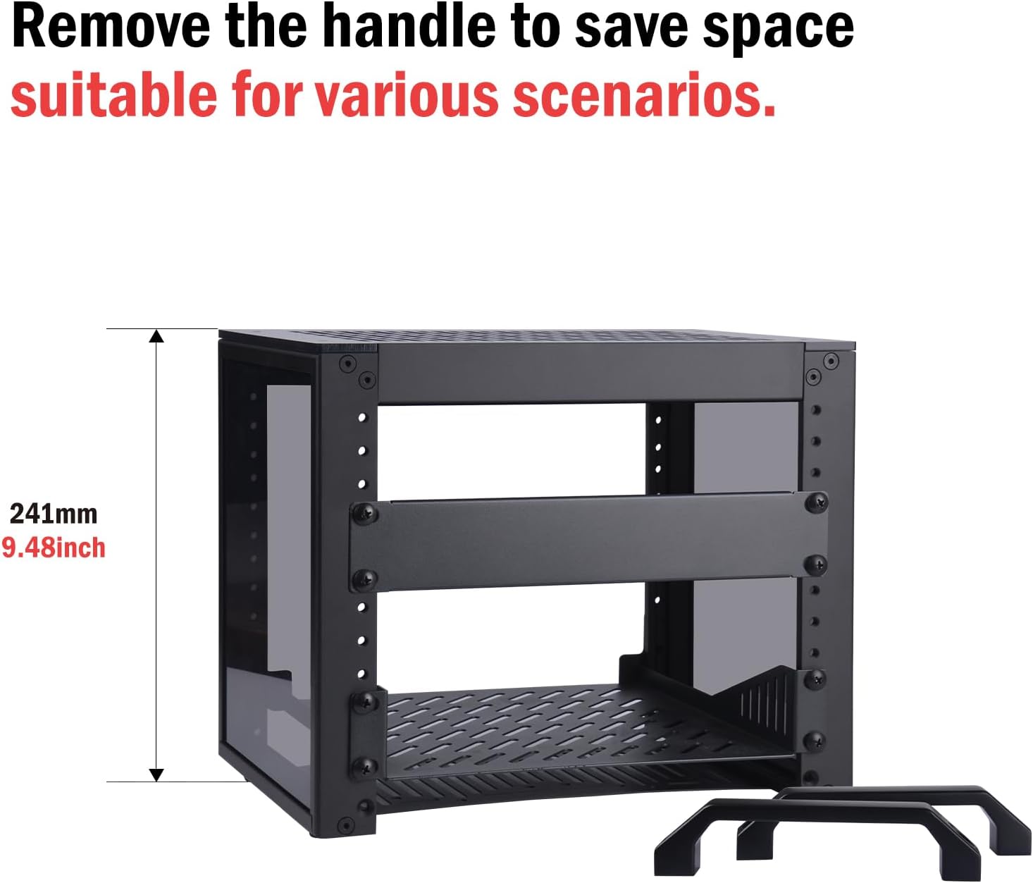Thumbnail 5 de GeeekPi DeskPi RackMate T0 10-inch 4U mini server cabinet (Black) with rack shelf and blank panel