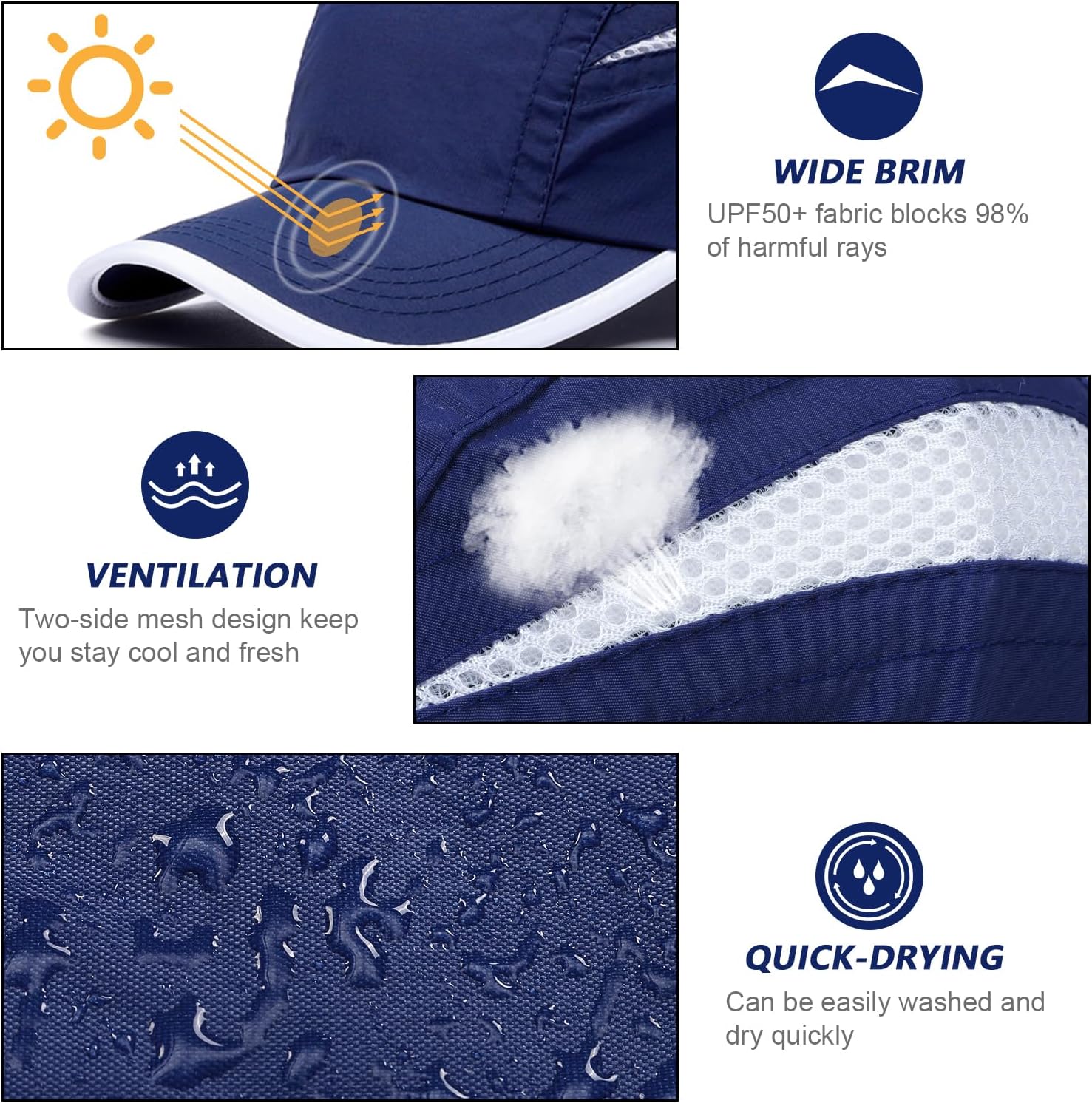 Thumbnail 2 de AYPOW Baseball Cap 2er-Set – Leicht, schnelltrocknend, unisex, atmungsaktiv