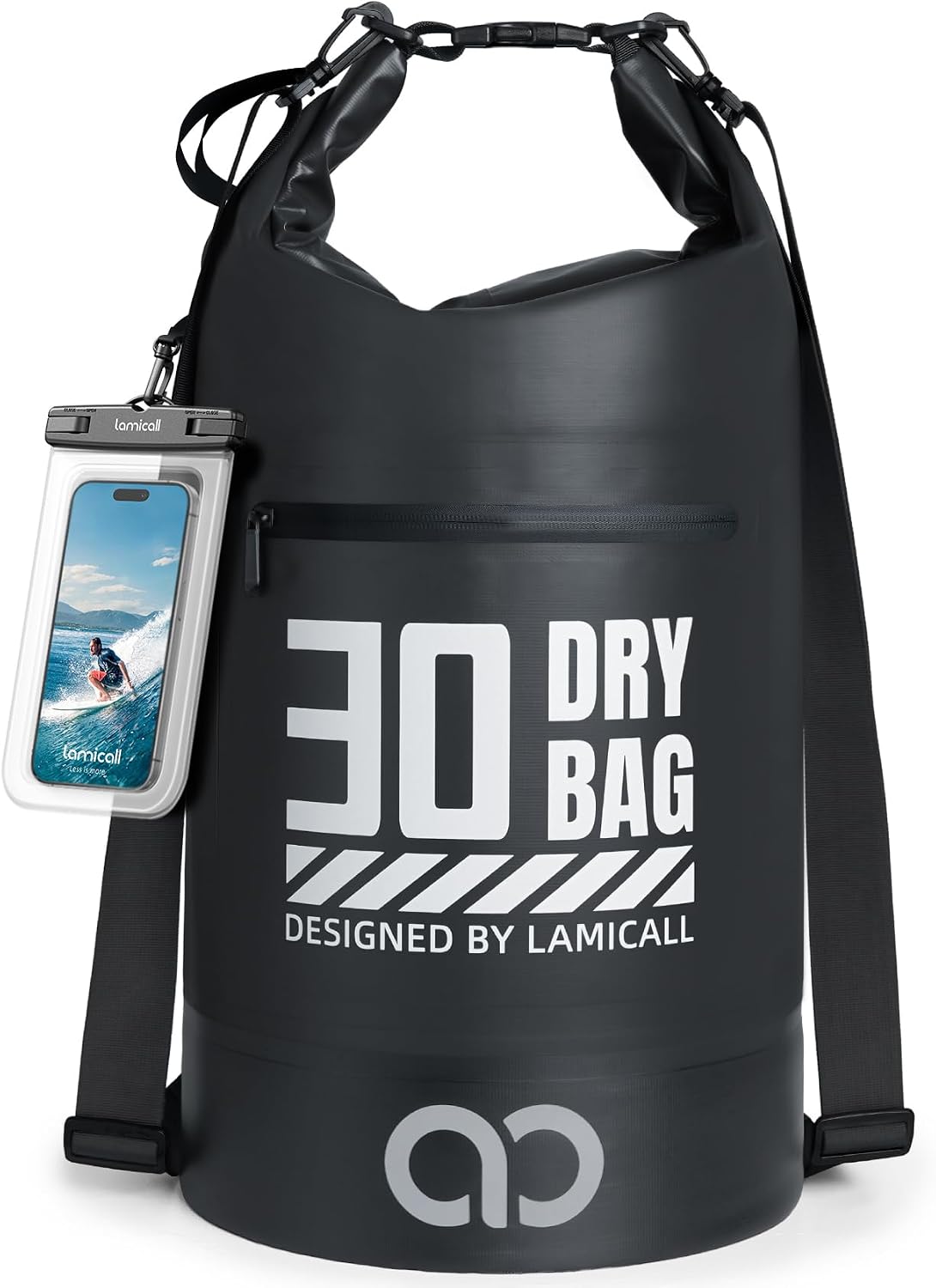 Detalle de Lamicall Dry Bag: wasserdichte Trockenbeutel in 5–40L mit integrierter Handyhülle
