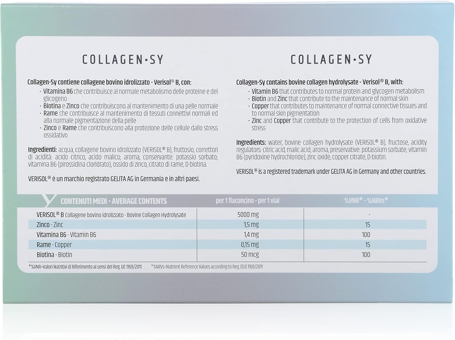 Detalle 2 de Syrio Collagen-Sy integratore pelle pronto da bere 10 flaconi