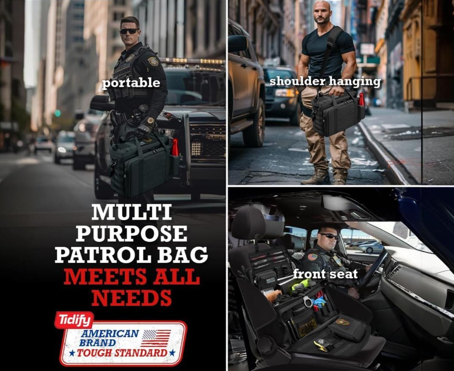 Thumbnail 1 de Tidify Patrol Bag law enforcement duty bag