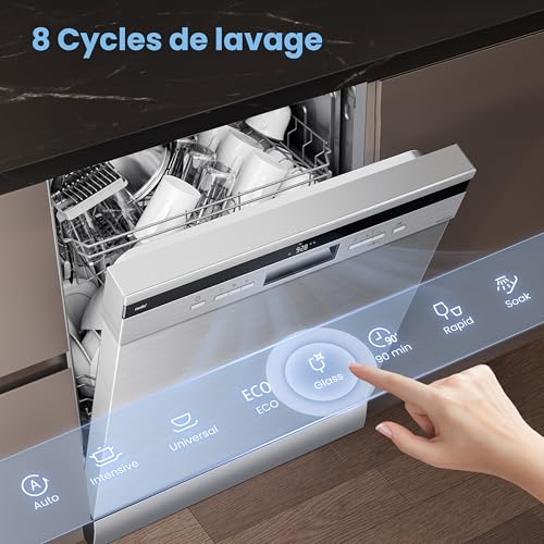 Detalle de COMFEE' FD1435E-X — Lave-vaisselle Pose Libre 60 cm, 14 Couverts, 44 dB