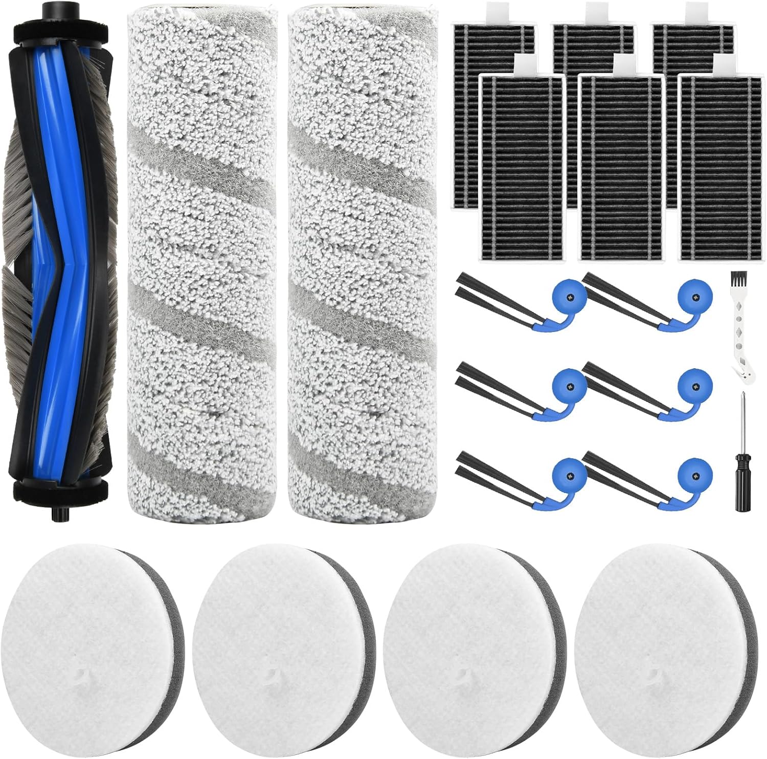 Detalle de 21-teiliges Zubehör-Set für Ecovacs X11 OMNICYCLONE Saugroboter – Ersatzteile