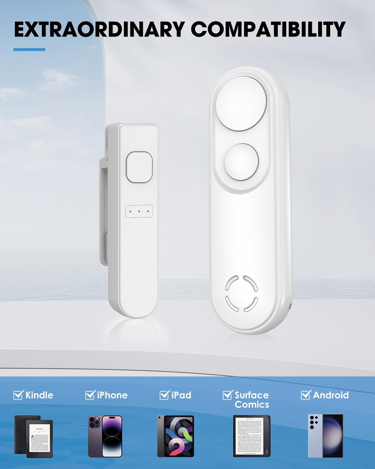 Thumbnail 6 de GEKVIVE RF Remote Control Page Turner (white) for Kindle Paperwhite, Scribe & more