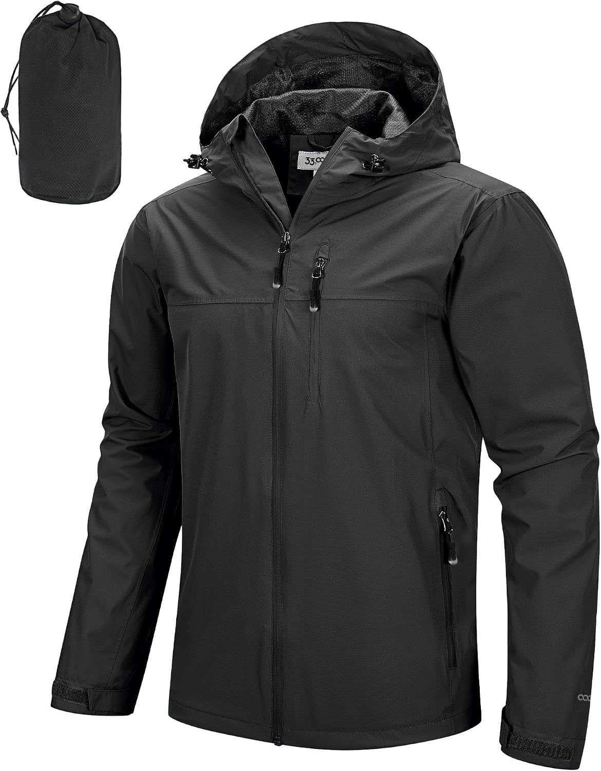 Detalle de 33,000ft Men's Packable Rain Jacket, 10,000mm Waterproof, Breathable Shell