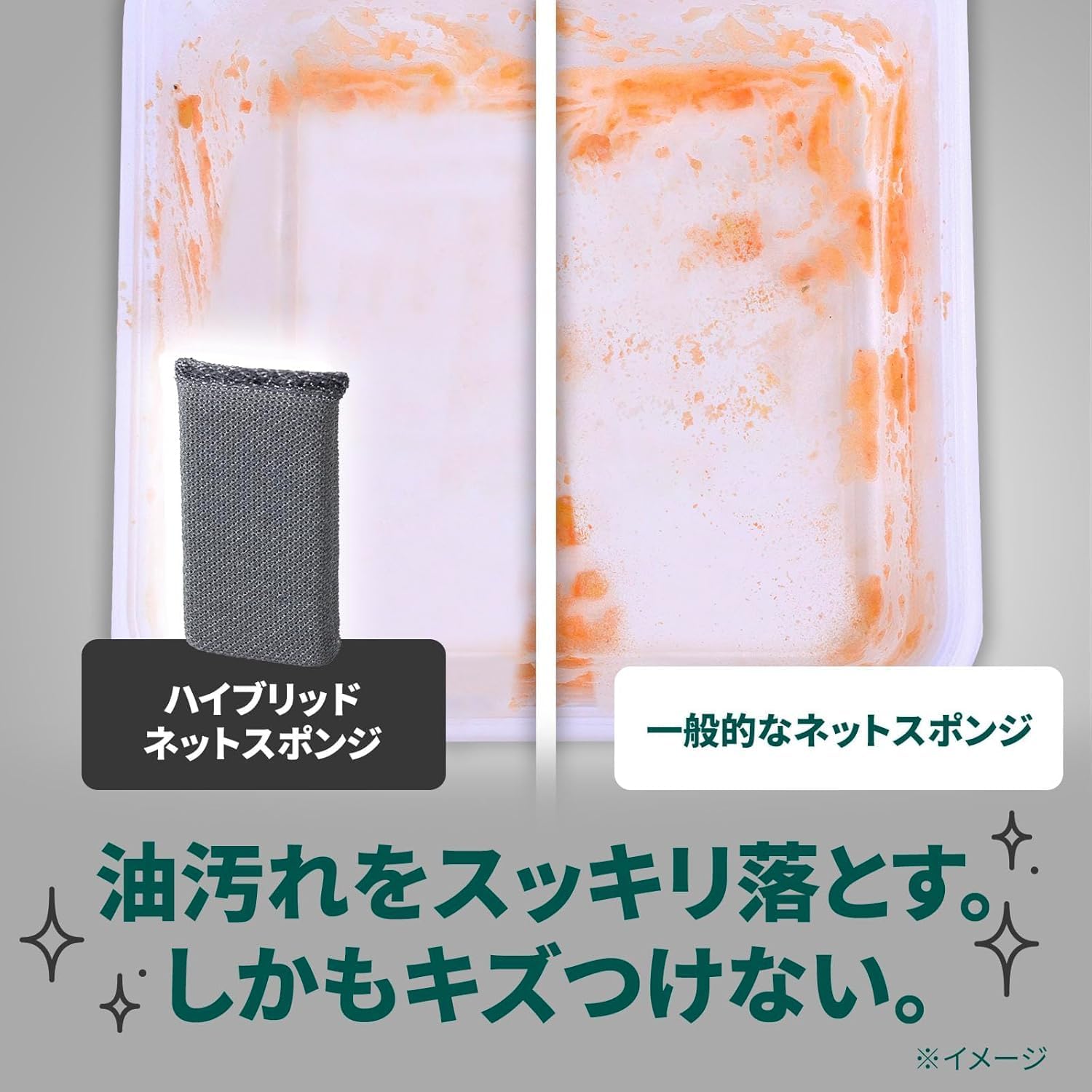 Detalle de 3M スコッチ・ブライト KENT プレミアムネットスポンジ 食器用 グレー 6個入り・抗菌