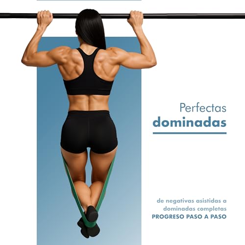 Thumbnail 3 de PORTENTUM Gomas elasticas musculacion – Set de 10 bandas de resistencia (4 niveles) para entrenamiento en casa