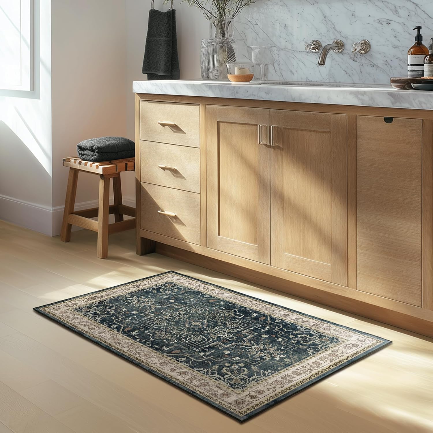 Thumbnail 3 de Jainmy Vintage Distressed 2x3 Kitchen Rug