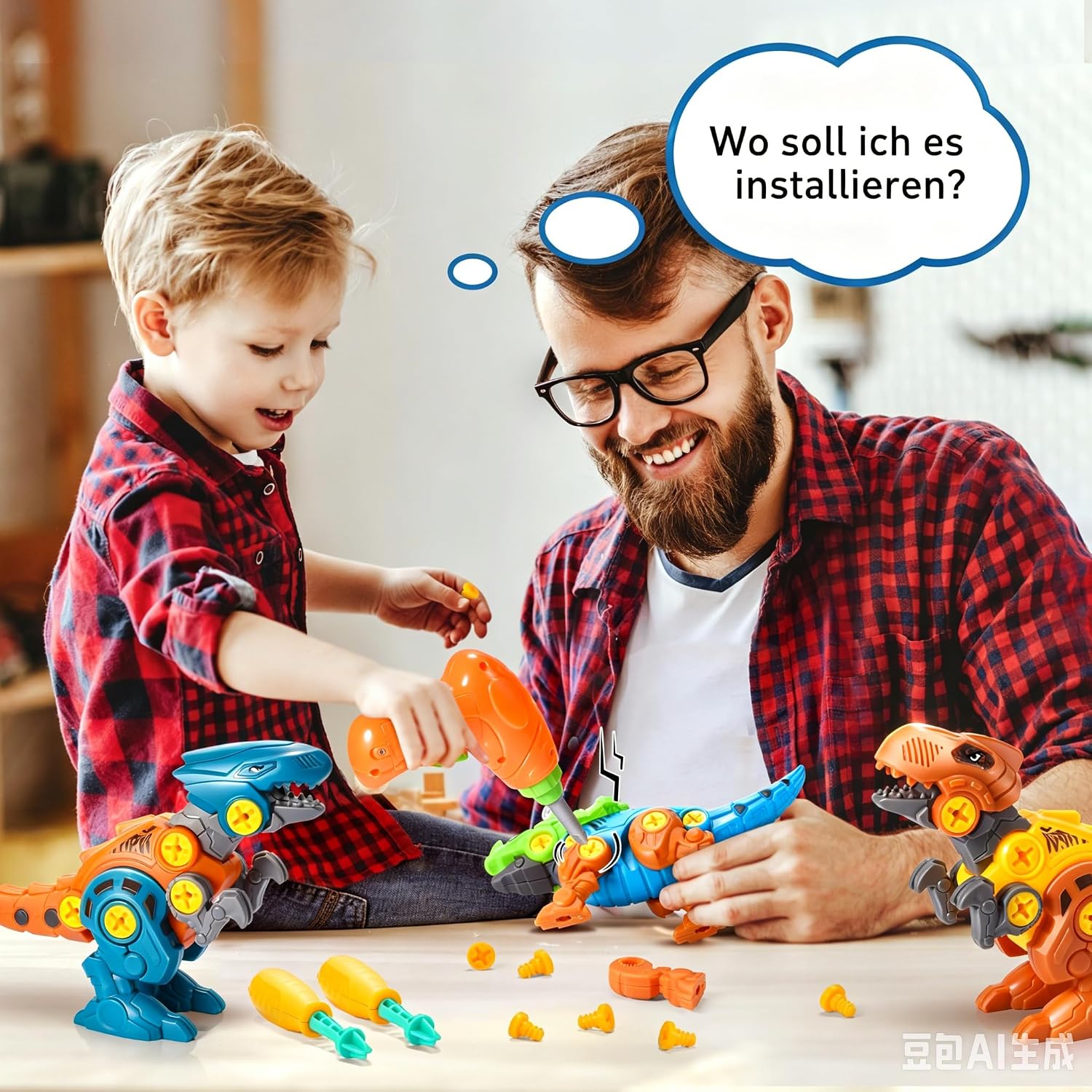 Detalle 2 de Toyze CZKL dinosaurus-speelgoed met DIY-montage en beweegbare delen