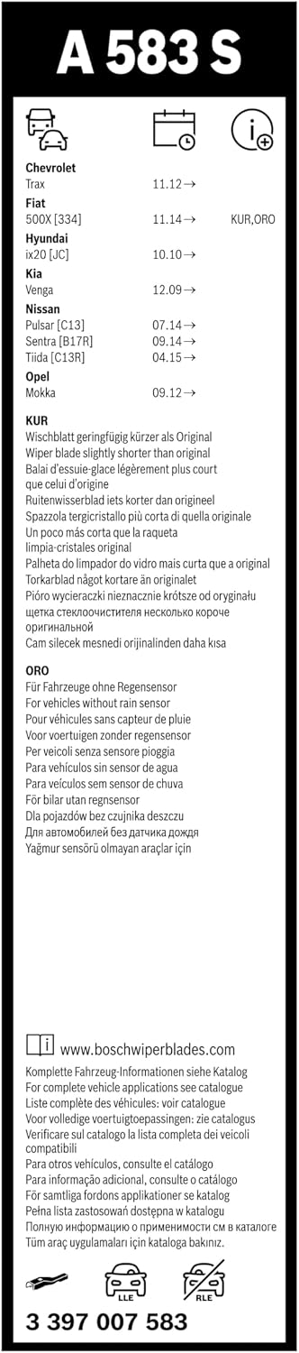 Detalle 1 de Bosch Aerotwin A583S 650/340 mm