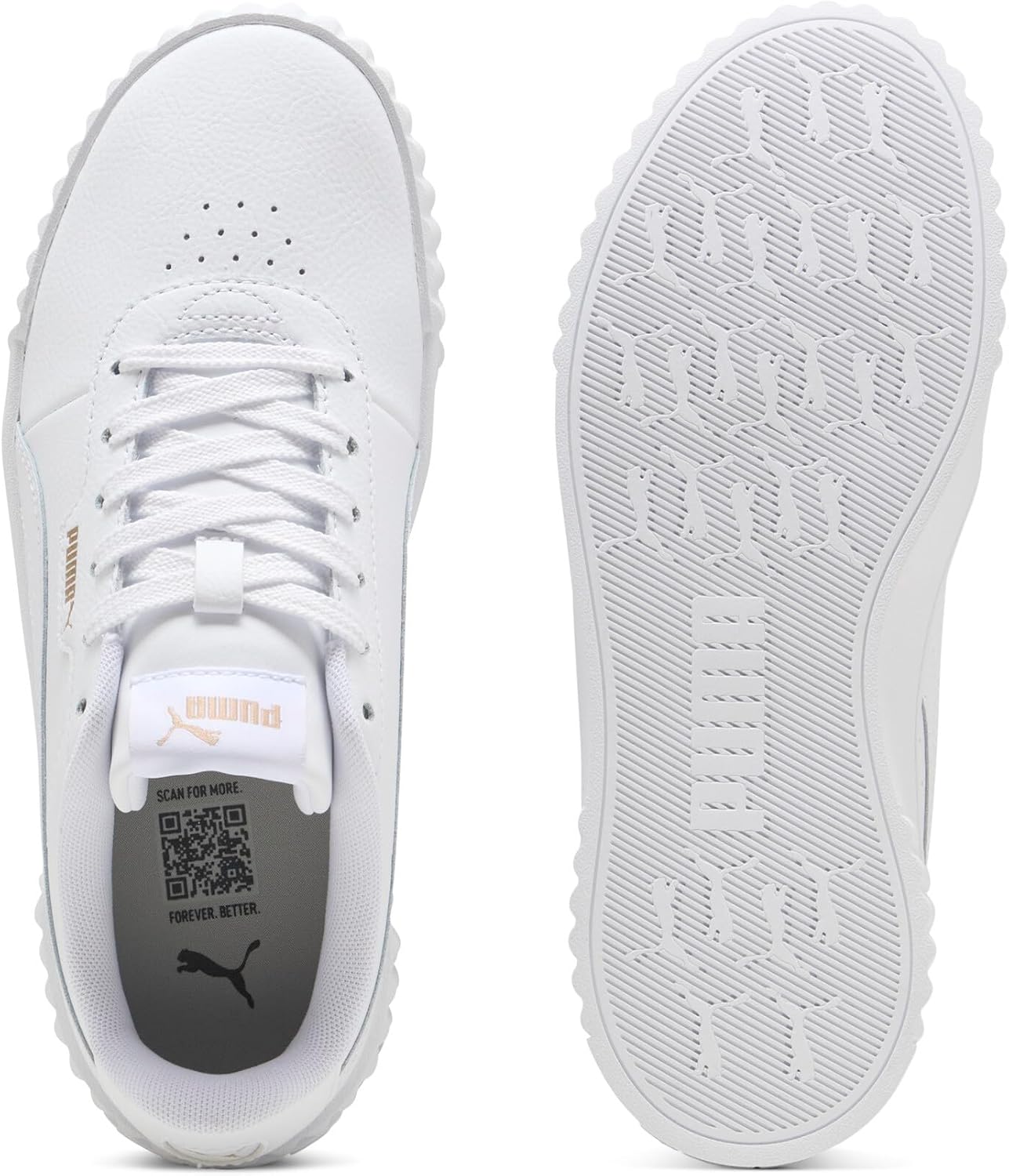 Thumbnail 3 de PUMA Damen Carina 3.0 Sneaker in Weiß/Gold – Größe 39 EU