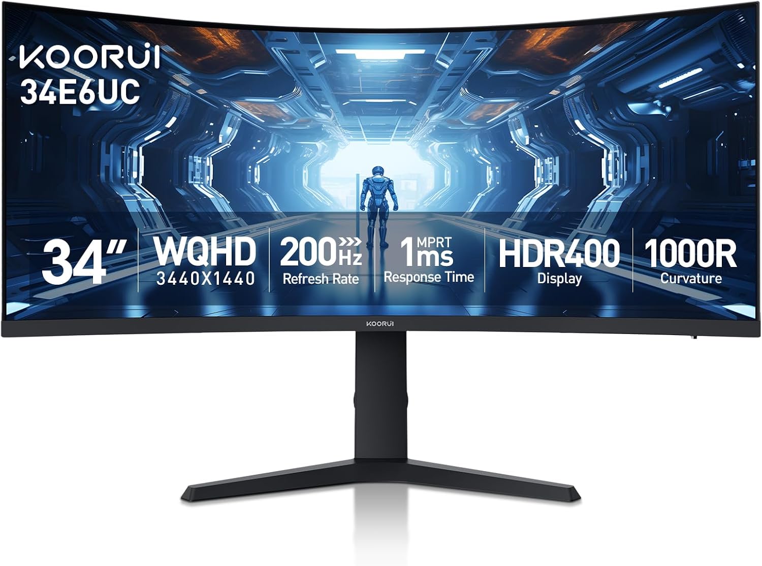 Detalle de KOORUI 34-inch Curved Gaming Monitor