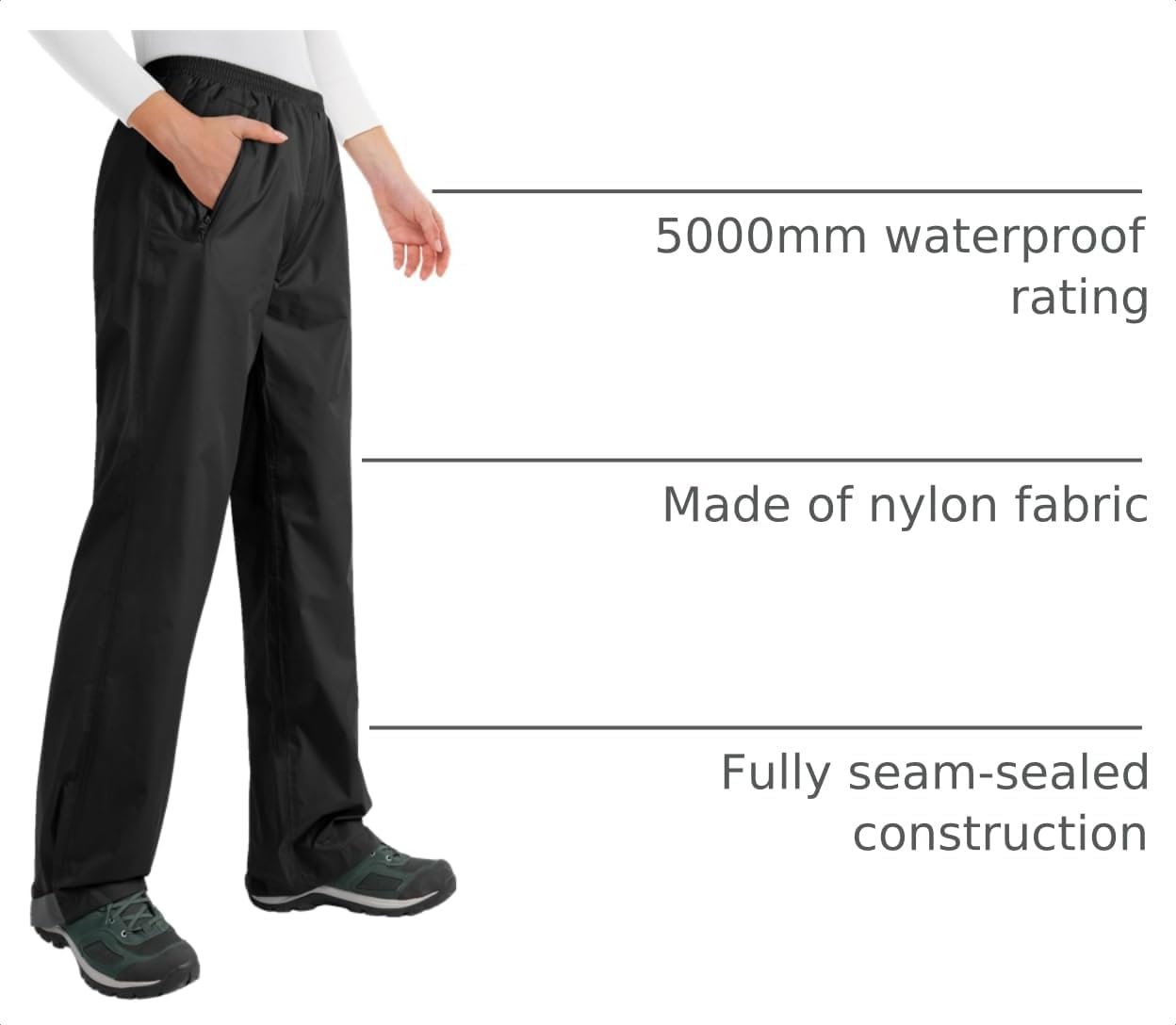 Thumbnail 3 de 33,000ft Packable Rain Pants for Women – Waterproof, Lightweight Outdoor Pants
