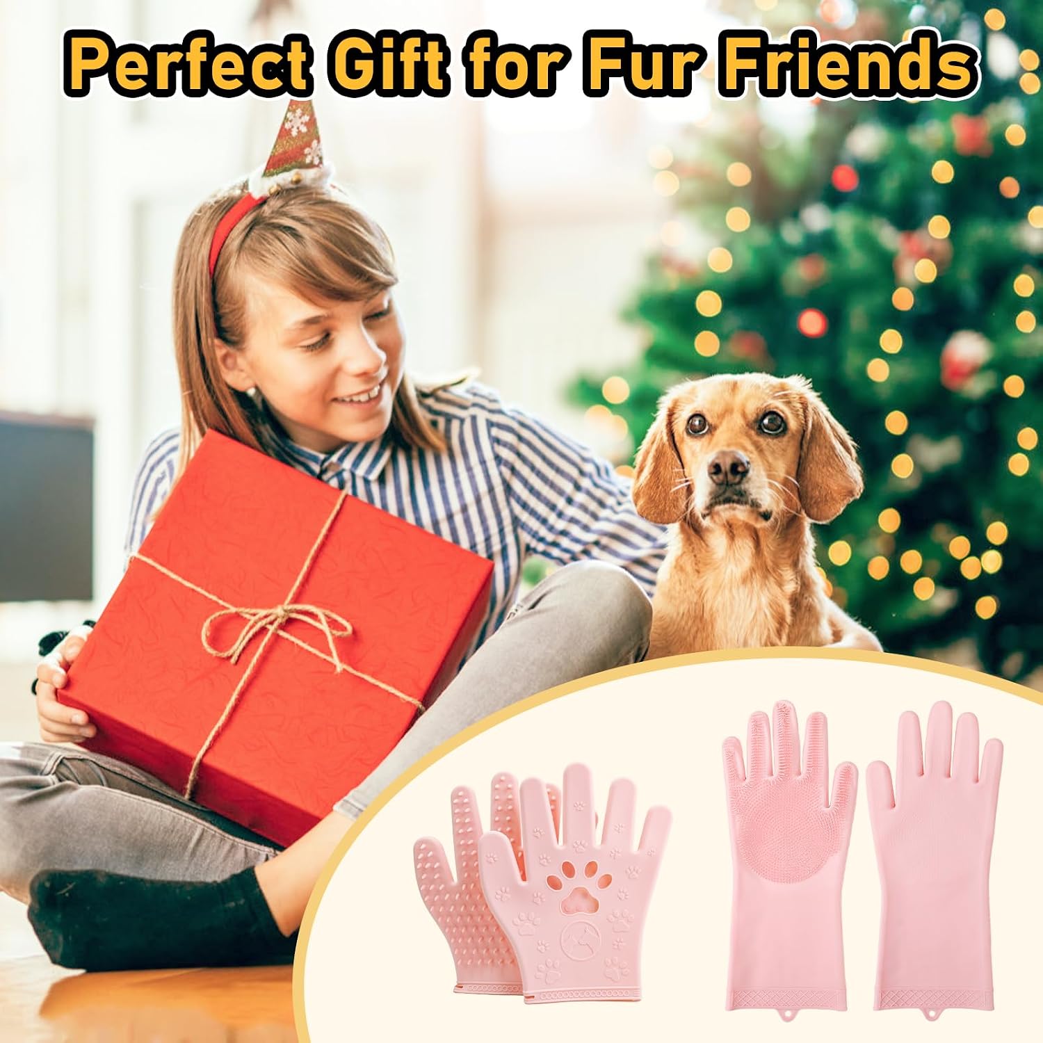 Thumbnail 6 de Vynusio Pet Grooming Gloves Silicone
